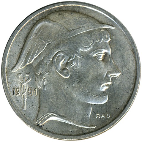50 Franken , Belgien (Legende in niederländisch - "België")