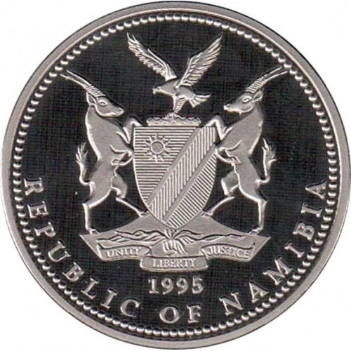 1 Dolar  , Namibya (Bağımsızlığın 5. Yıldönümü)