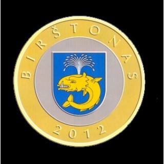 2 Lita , Litvanya (Litvanya tatil köyleri - Birstonas, Renkli madeni para)
