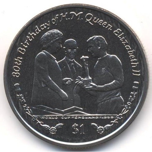 ١ دولار , سيراليون (80th Anniversary - Birth of Queen Elizabeth II. 1966 FIFA World Cup)