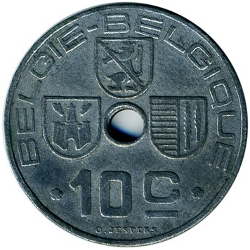 10 centimes , Bèlgica (Llegenda "BELGIE - BELGIQUE")
