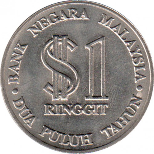 1 ringgit , Malàisia (20è aniversari - Banc Negara)