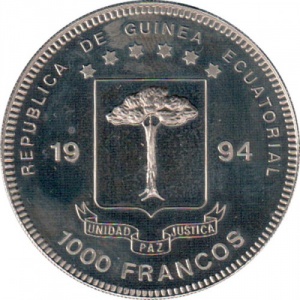 Экваториальная Гвинея 1000 франков - Obverse