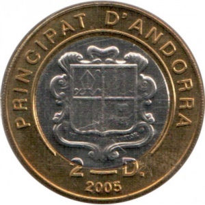 Andorra 2 diners - Obverse