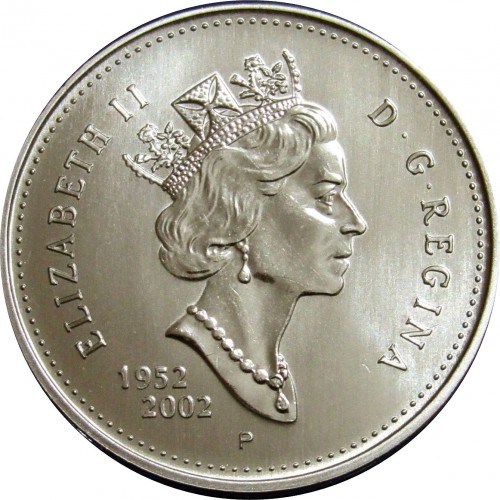 50 cents , Canada (50th Anniversary - Succession of Queen Elizabeth II)