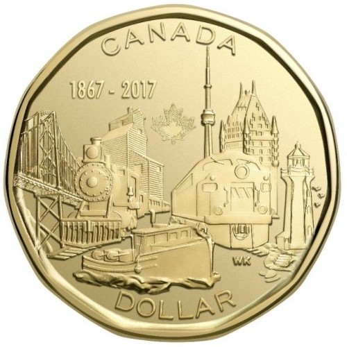 1 dollar , Canada (150ste Jubileum van Canada - Het verbinden van een Natie)