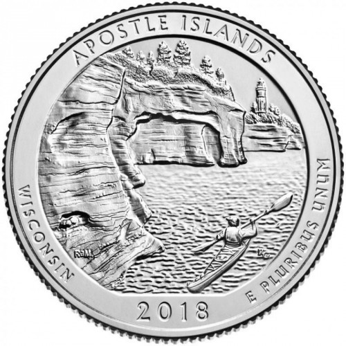 ¼ dollar , USA (Apostle Islands National Lakeshore)