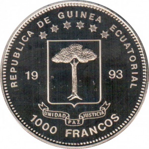 Экваториальная Гвинея 1000 франков - Obverse