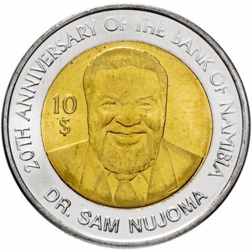 10 Dolar , Namibya (20. Yıldönümü - Namibya Bankası)