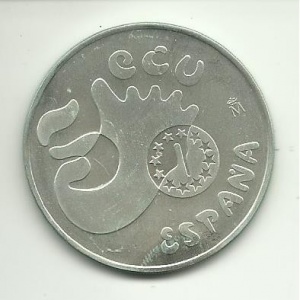 Espanya 5 ECUs - Obverse