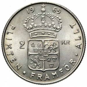 Schweden  2 Kronen - Reverse