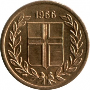 Island  1 Aurar - Obverse