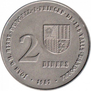 Andorra 2 diners - Obverse