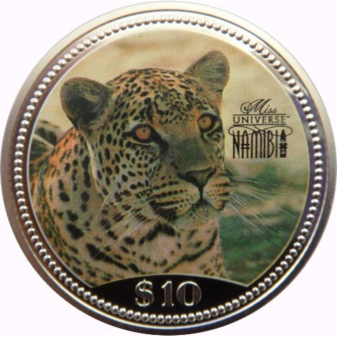 10 Dolar , Namibya (Miss Universe - Leopard)