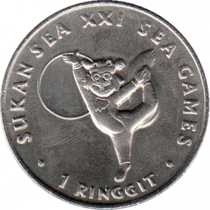 1 ringgit , Malàisia (XXI Jocs del Sud-est Asiàtic)