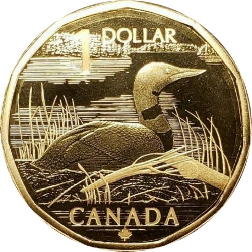 1 dollar , Canadà (Cabussó emplomallat)