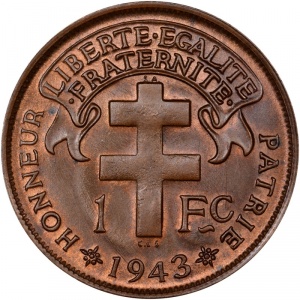 Madagaskar  1 Franken - Reverse
