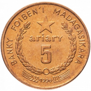 Madagaskar  5 Ariary - Obverse
