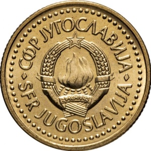 Jugoslavija 1 dinar - Obverse