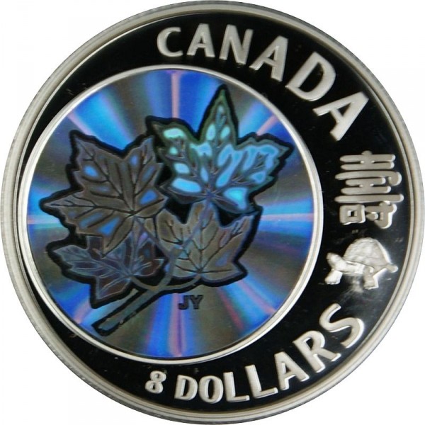 8 dollars , Canada (Maple leaf /hologram/)