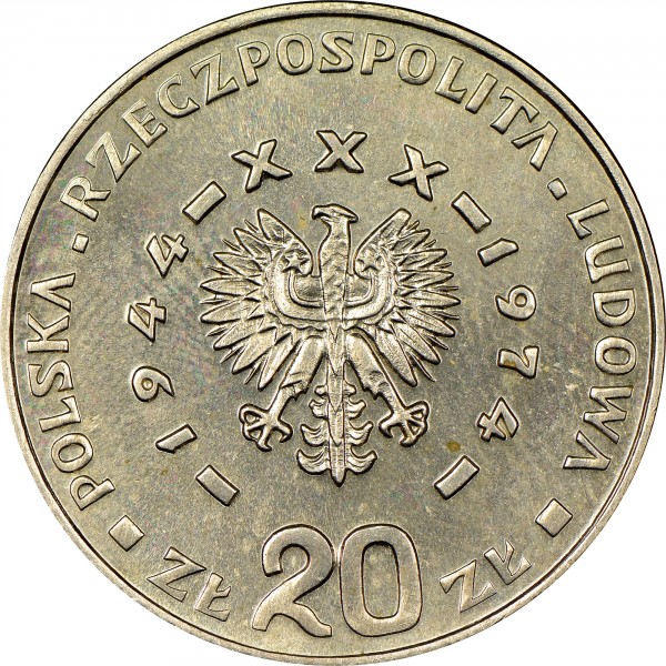 20 Zlotych 1974 4 Laborers PR BA Cu Ni Polen Munt Waarde UCoin