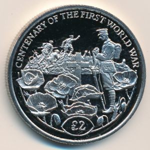2 svarai , Indijos Vandenyno Britų Sritis (Pirmojo pasaulinio karo šimtmetis: Nežinomo kareivio kapas)