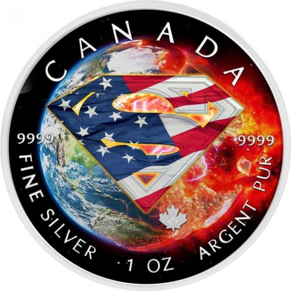 5 doleriai , Kanada (Superman /Earth US Flag/, Spalvota)