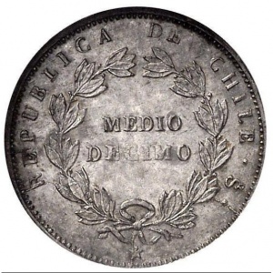 Chile ½ decimo - Reverse