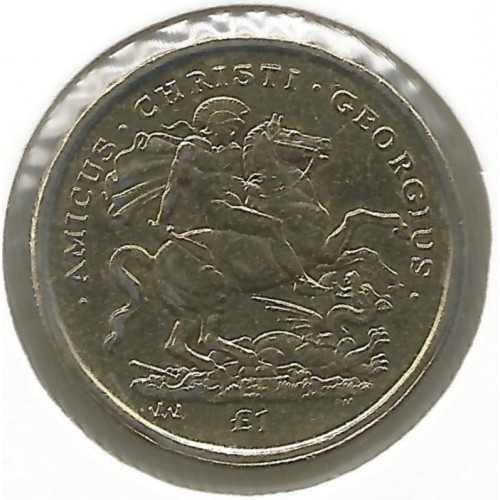 1 Pfund , Gibraltar (1700. Todestag des Hl. Georgs)