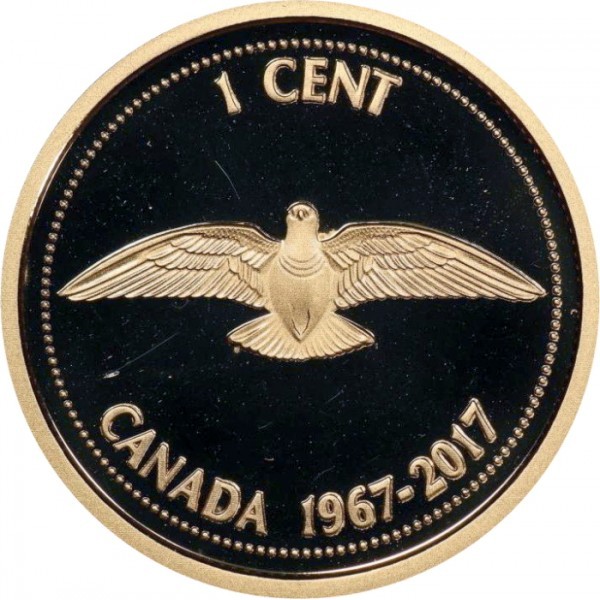 1 سنت , کانادا (150th Anniversary of Canada - Wildlife designs of 1967. Rock dove)
