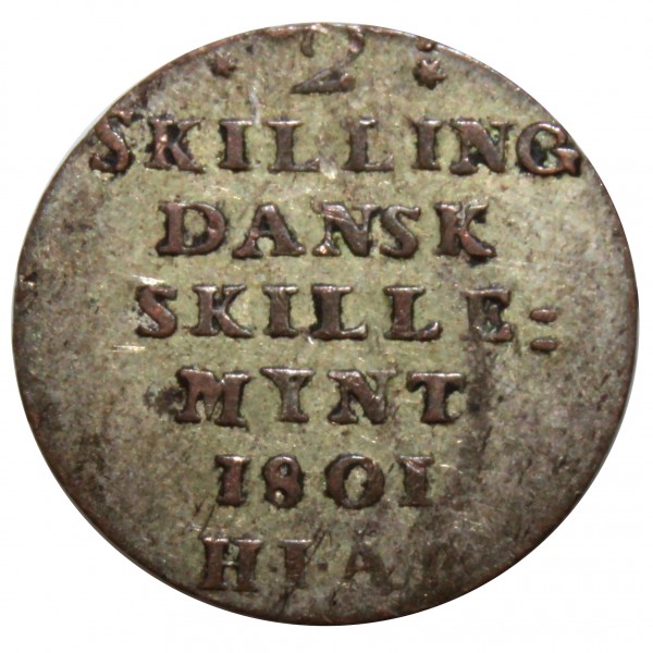 2 Schilling , Dänemark 