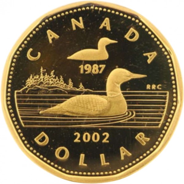 1 dollar , Canadà (15è aniversari - Moneda de 1 dòlar "Loonie")