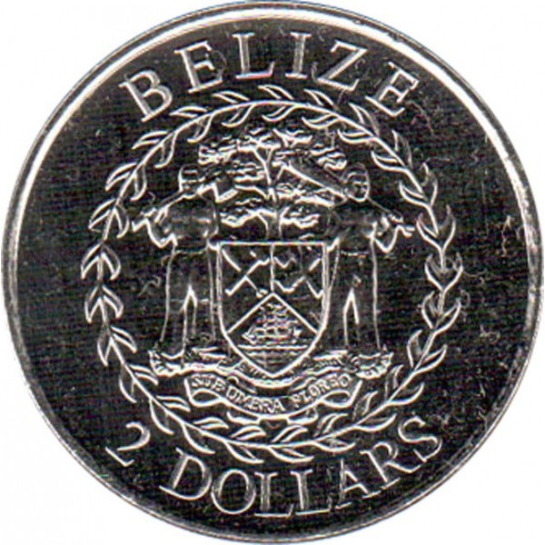 2 dollars , Belize (30è aniversari de la Independència)