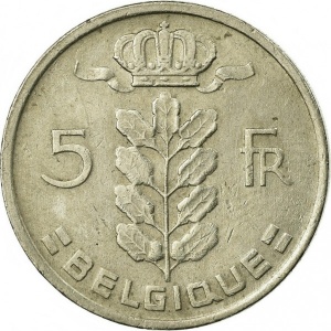 Бельгия 5 франков - Obverse