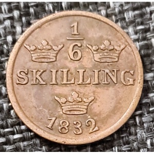 Schweden  ⅙ Skilling - Reverse