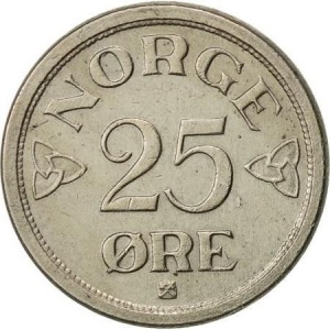 Norwegen  25 Öre - Reverse