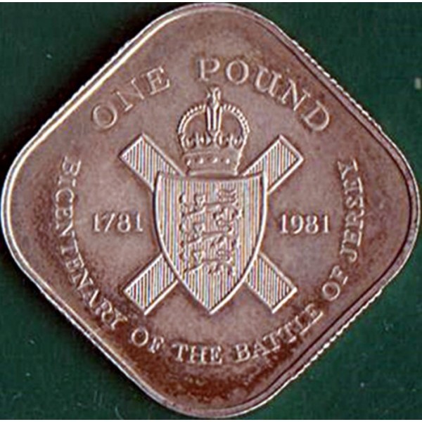 1 pound , Jersey (200è aniversari - Batalla de Jersey)
