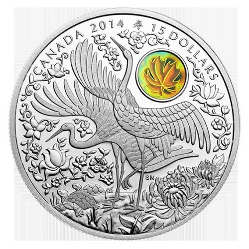 15 Dollár , Kanada (juhar a hosszú élet - daruk)