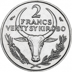 Madagaskar  2 Franken - Reverse