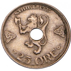Norwegen  25 Öre - Reverse