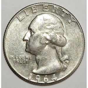 1/4 dollar 1964 (Silver) - Washington Quarter, USA