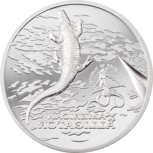 5 dolarů , Palau (American Alligator)