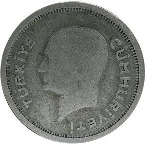 Törökország 25 Kurus 1936 - obverse