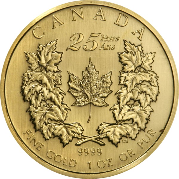 50 dollars , Canada (25th Anniversary - Gold Maple Leaf)