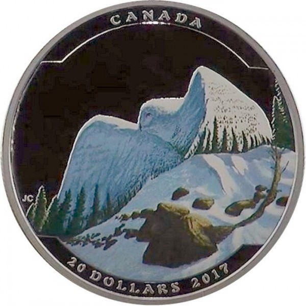 20 dolāru , Kanāda (Landscape Illusion - Snowy Owl)
