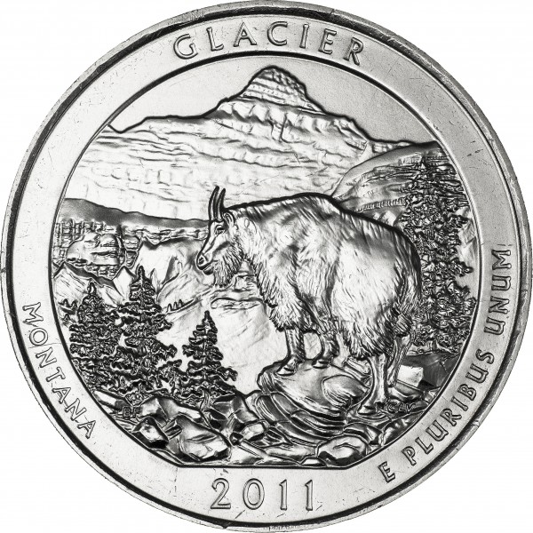 ¼ Dollar , USA (Glacier-Nationalpark Quarter)