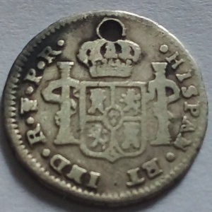 Bolivya ½ Real  1792 - reverse