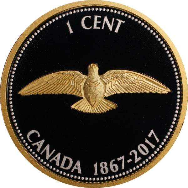 1 سنت , کانادا (150th Anniversary of Canada - Big Coin of Alex Colville. Rock Dove)