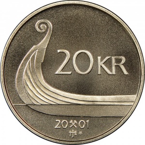 Norwegen  20 Kronen - Reverse