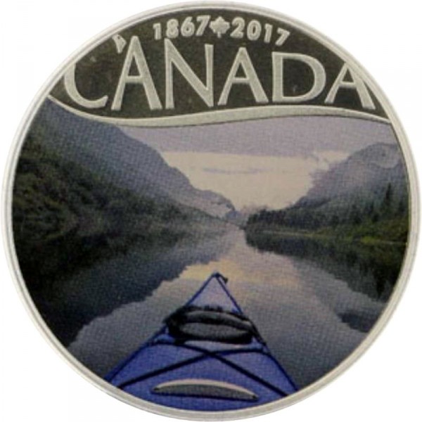 10 dollars , Canada (150th Anniversary of Canada - Kayaking on the River)